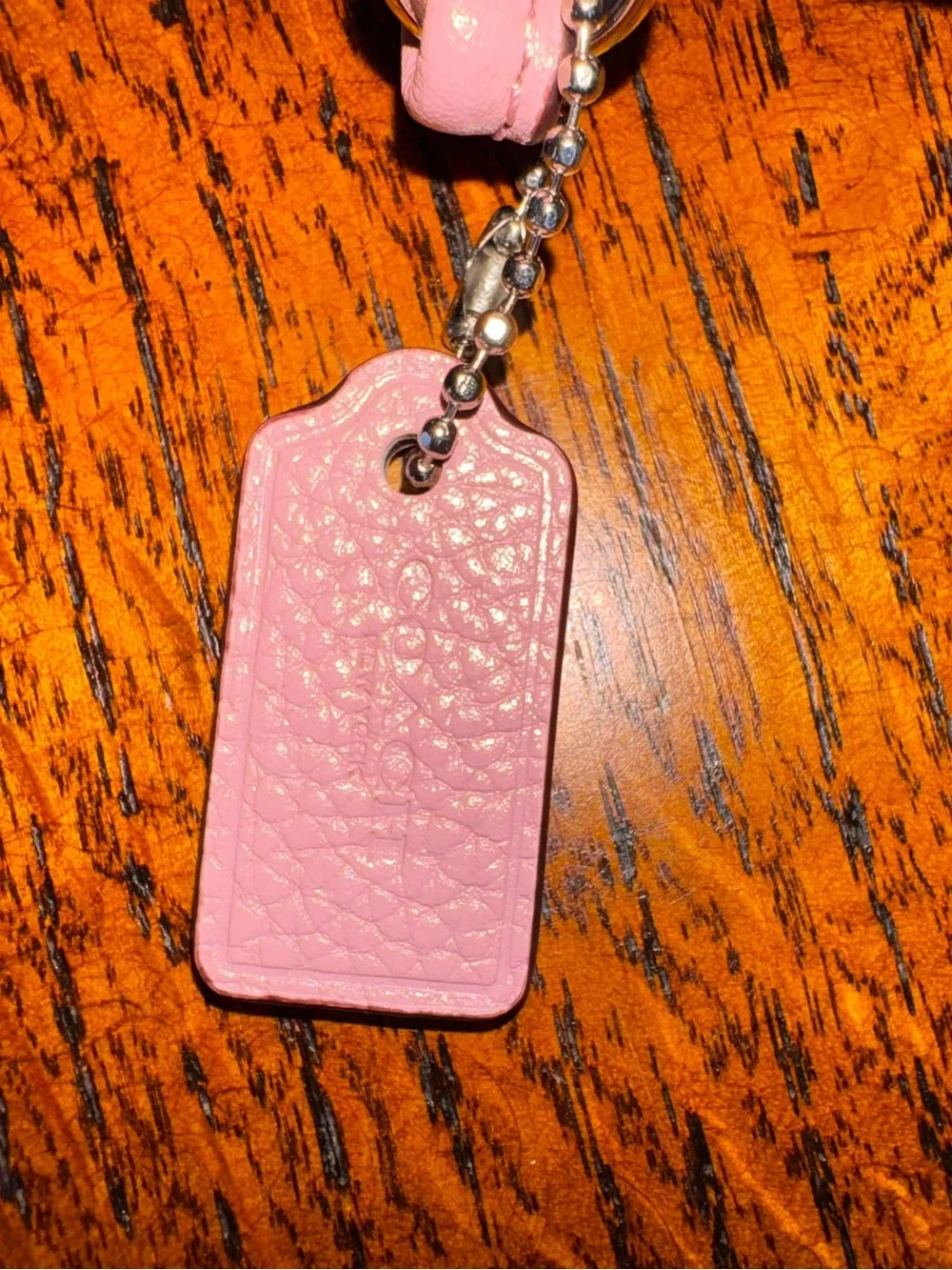 NWOT Coach Pink Peopled Leather Western Rivets Wristlet - Picture 3 of 6